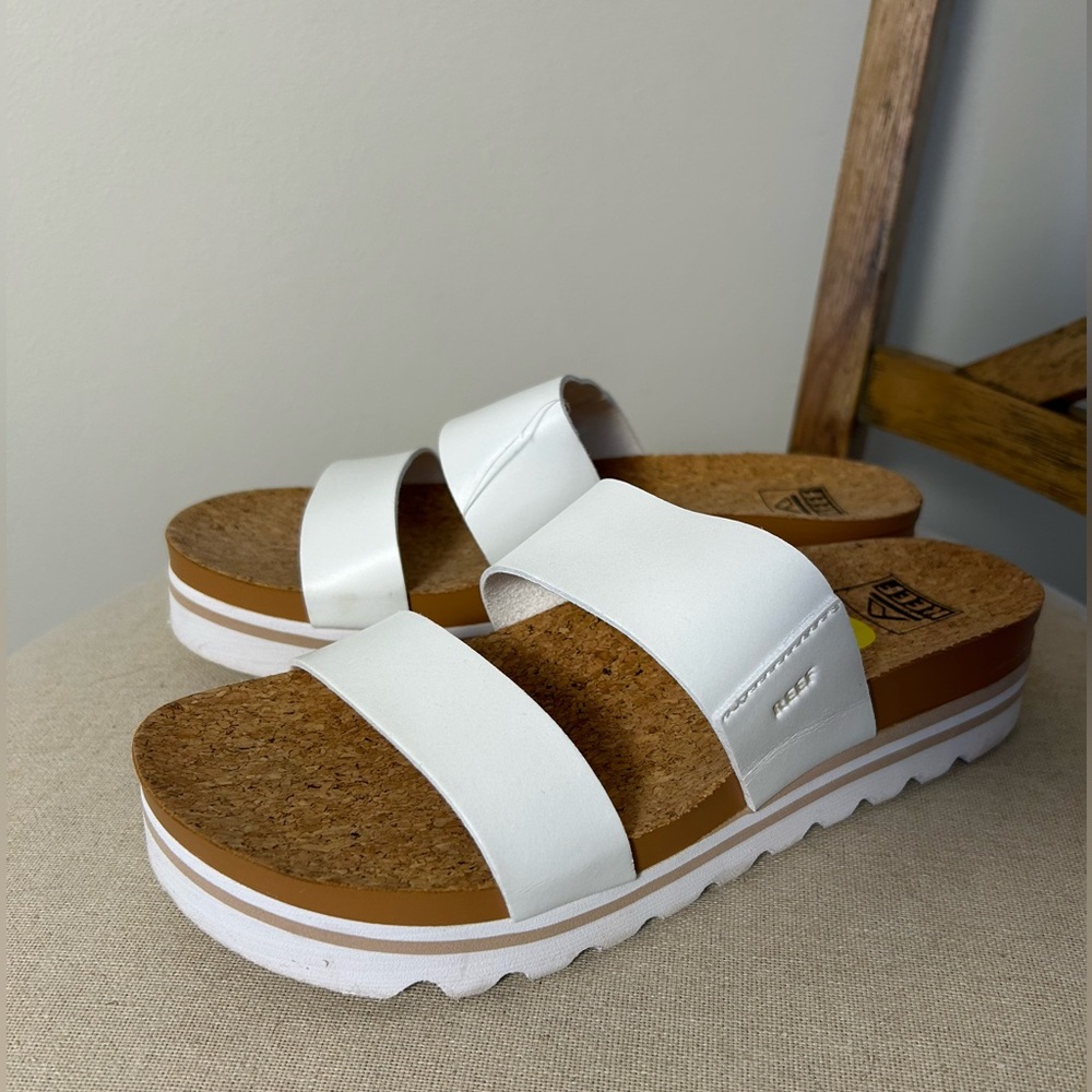 Reef Slide Sandals Cork Soles VGUC Worn Once